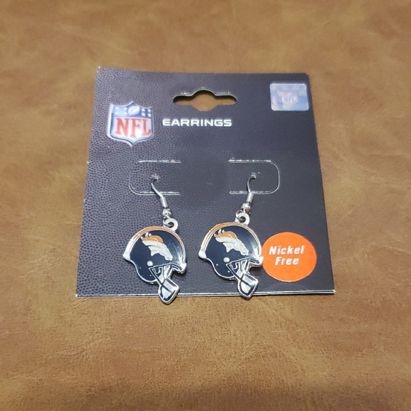 NFL Denver Broncos Helmet Earrings - Picture 1 of 2